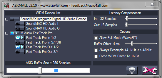 cannot open focusrite usb asio