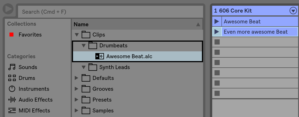 move ableton live packs to another folder