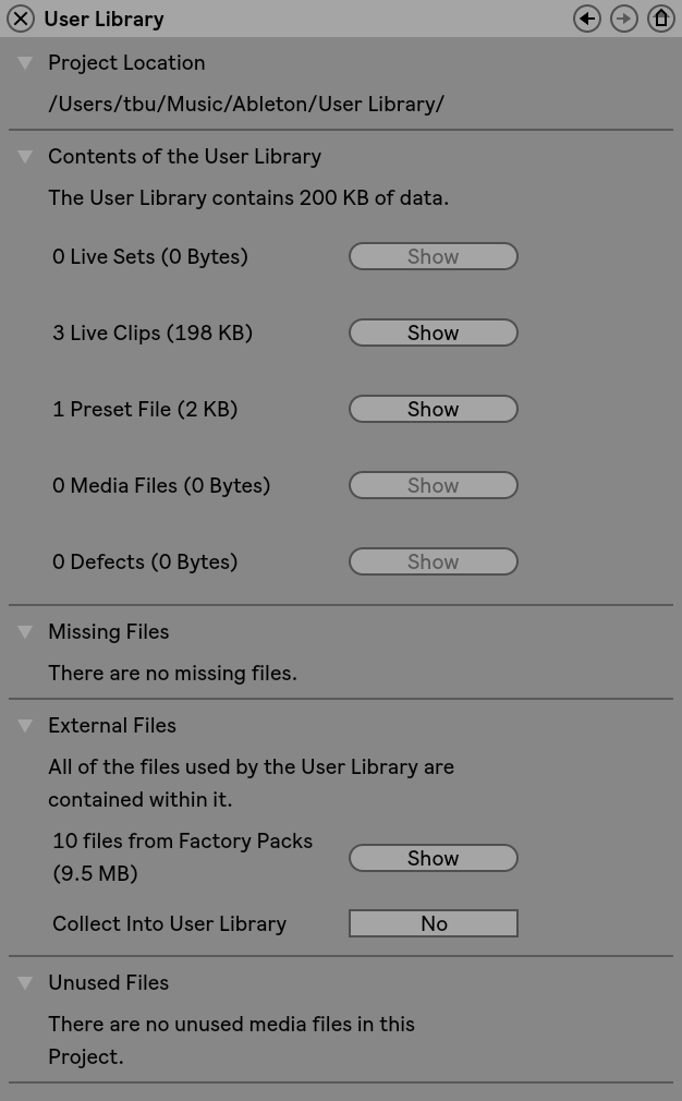 ableton live packs location