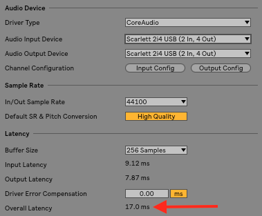 How to reduce latency – Ableton