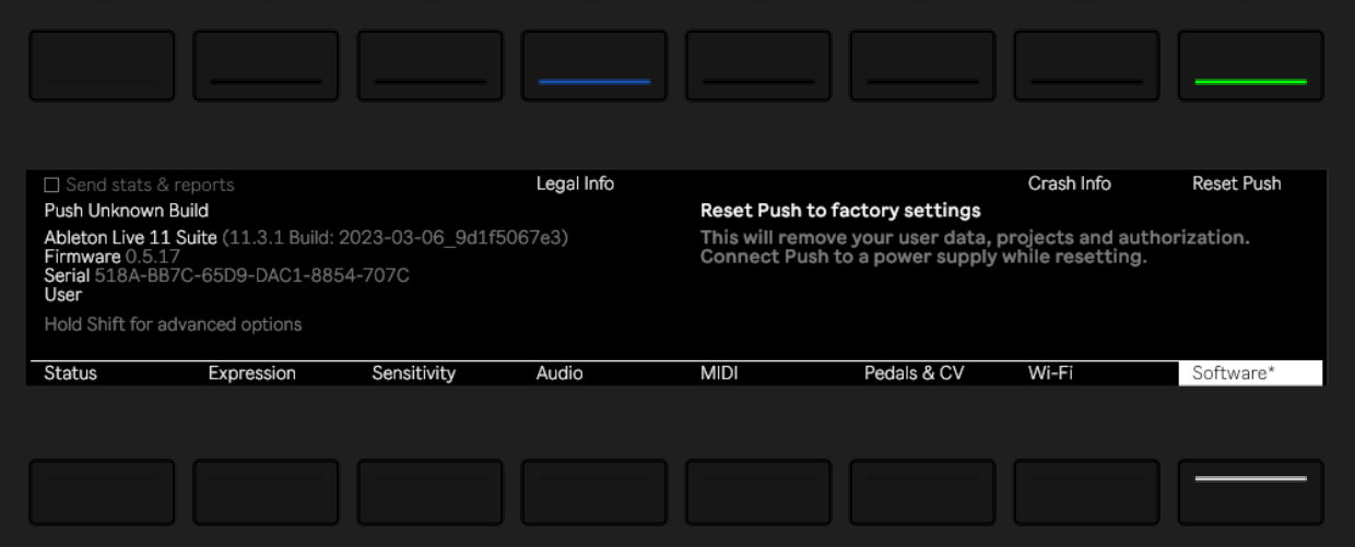 Push 3のリセット方法 – Ableton