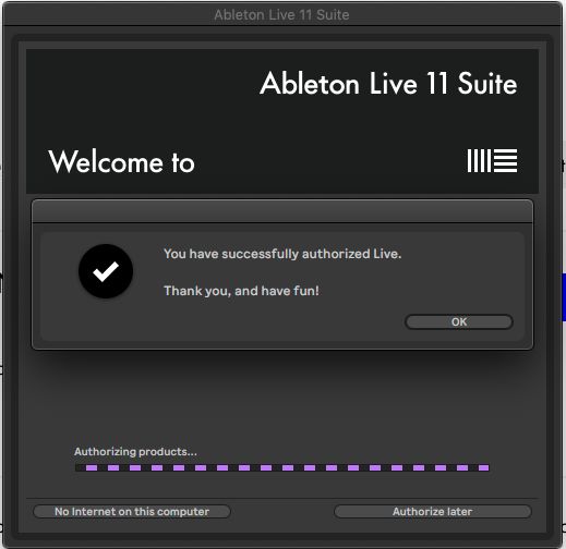 オンラインでLiveをオーソライズする方法 – Ableton