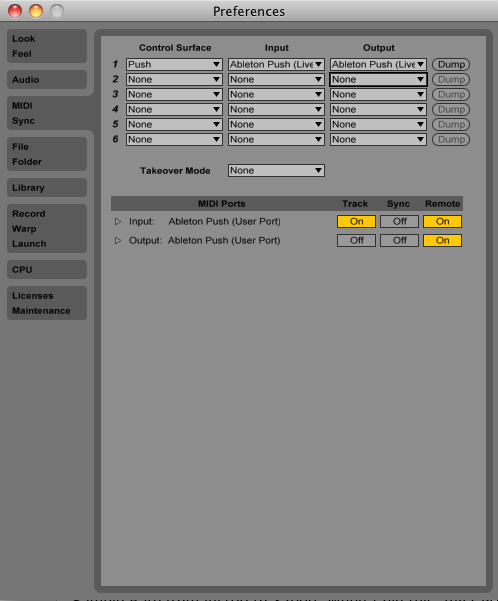 ableton push midi