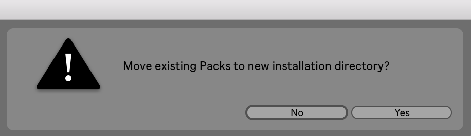 ableton live packs install on external hard drive