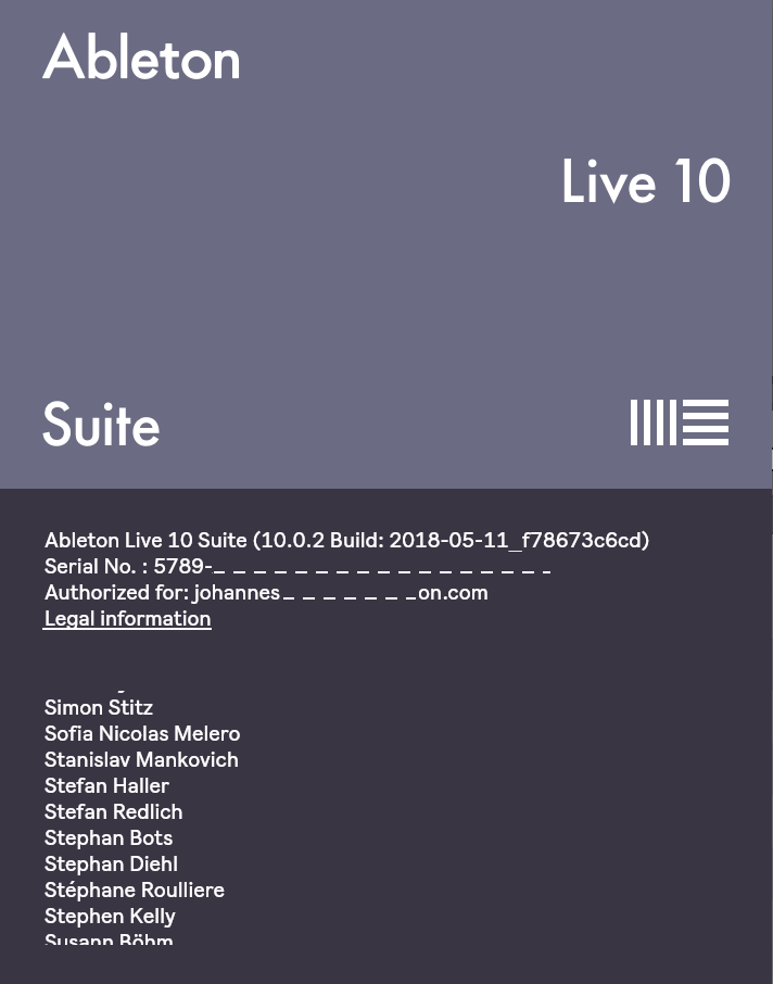 Ableton Live 10 Standard Key