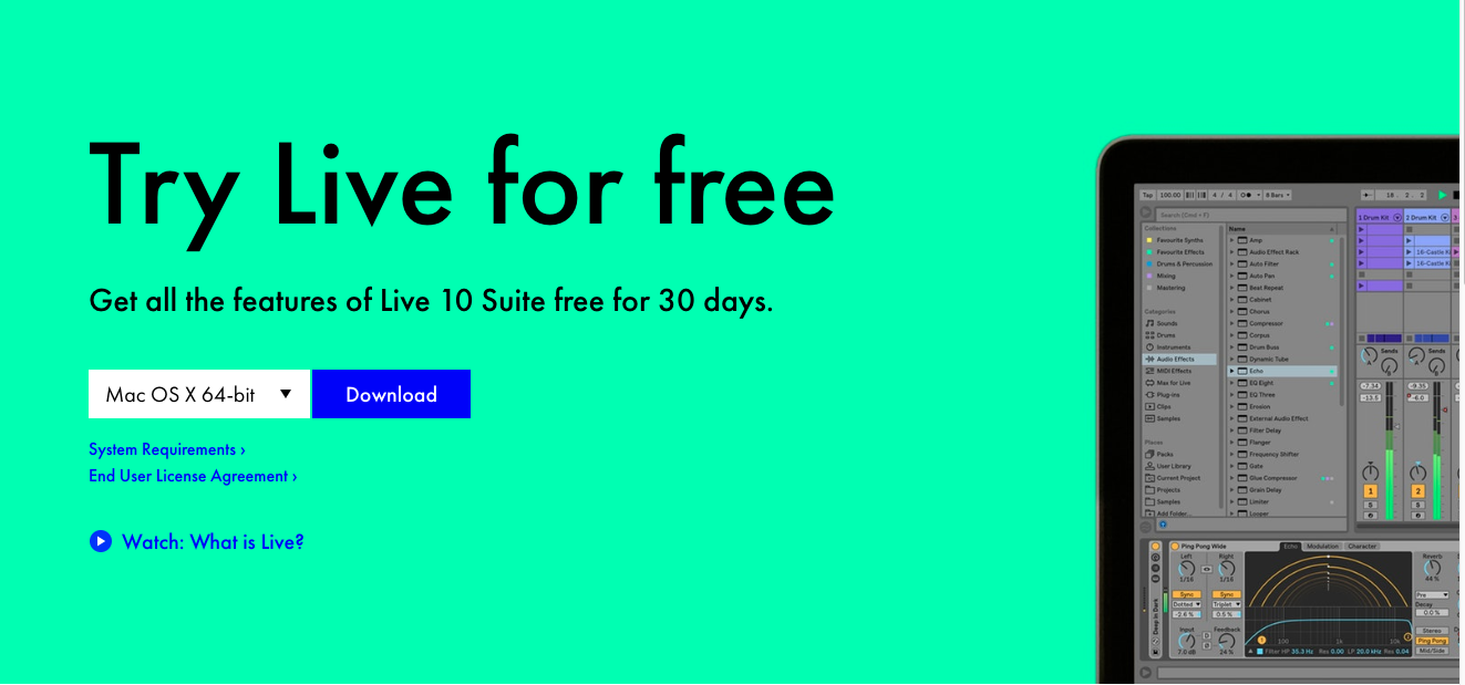 ableton live 9 free trial