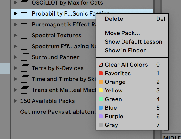 ableton live packs install on external hard drive