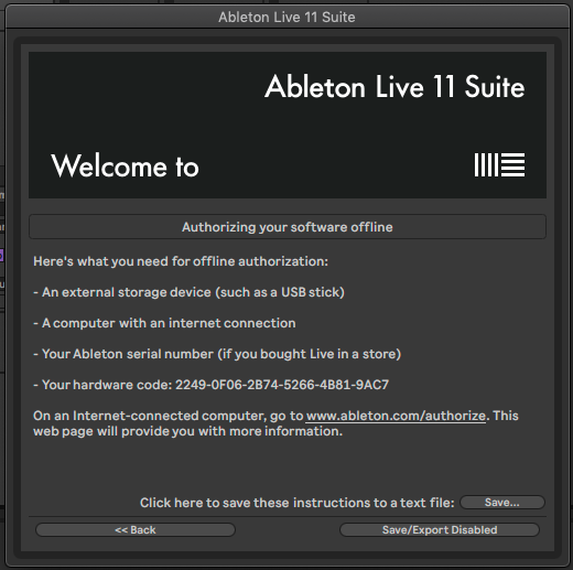 how to authorize ableton live lite