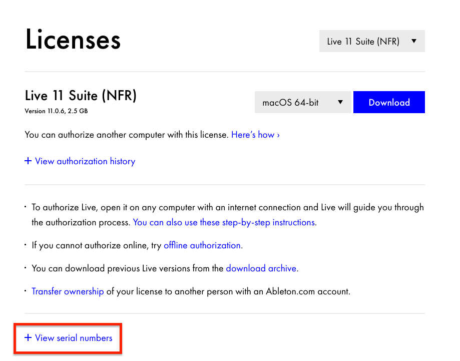 ableton live 10 suite authorization file path