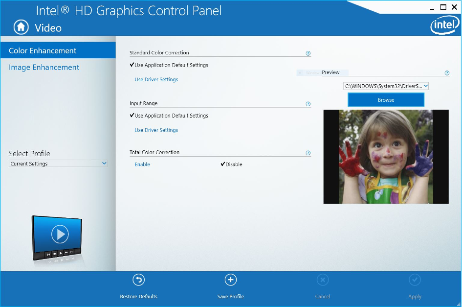 Intel graphics settings online windows 10