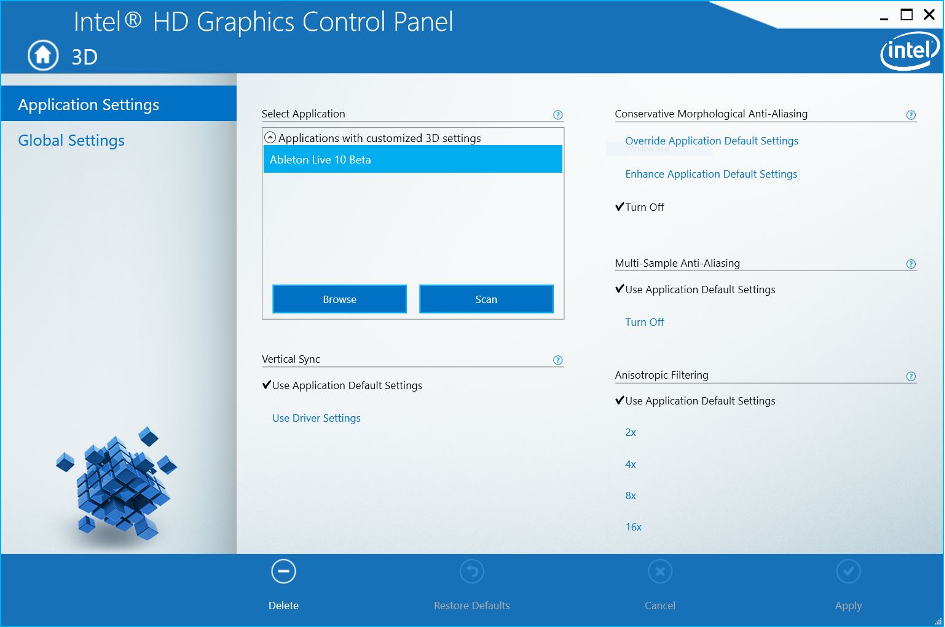 3d settings windows 10