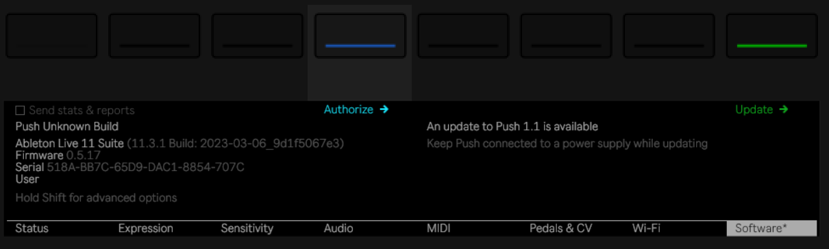 LiveライセンスをPush（スタンドアロン）でオーソライズする – Ableton